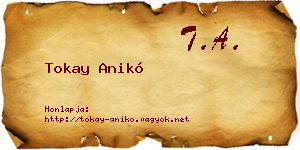 Tokay Anikó névjegykártya